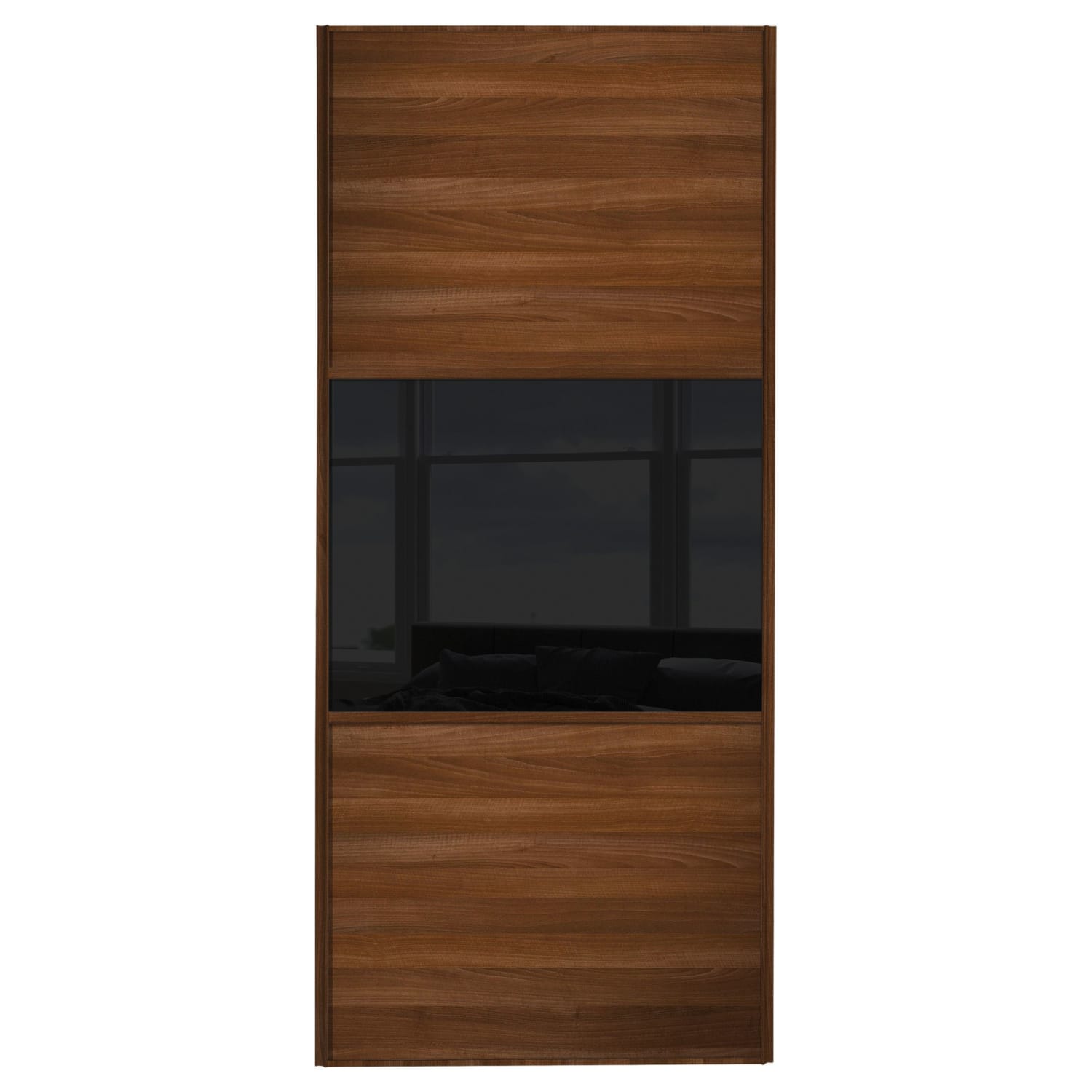 Spacepro Linear Wood Effect Frame Wideline Fineline Sliding Wardrobe Door Made to Measure 550 900mm