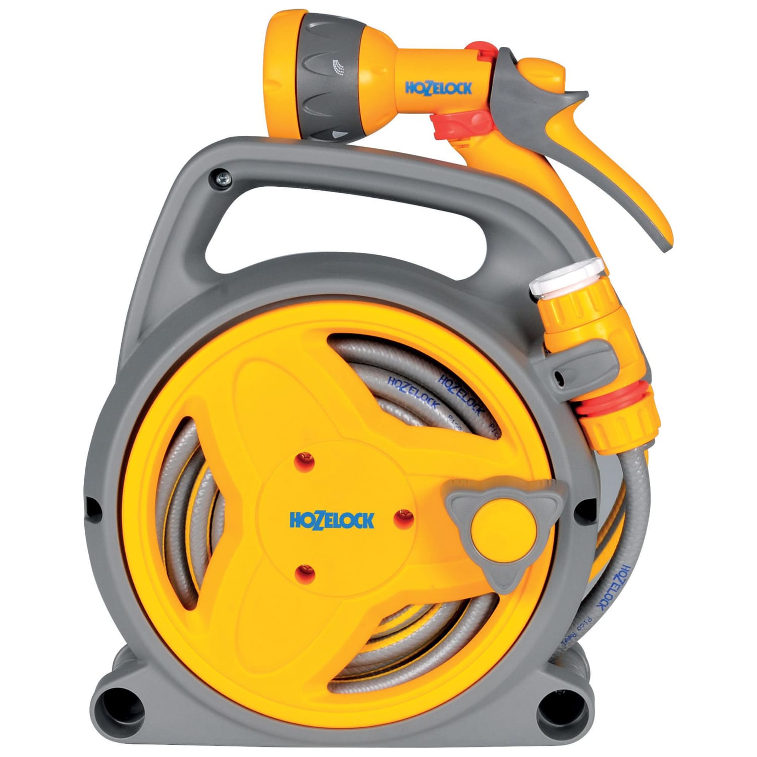 Hozelock Pico Hose Pipe Reel with Spray Gun - 10m