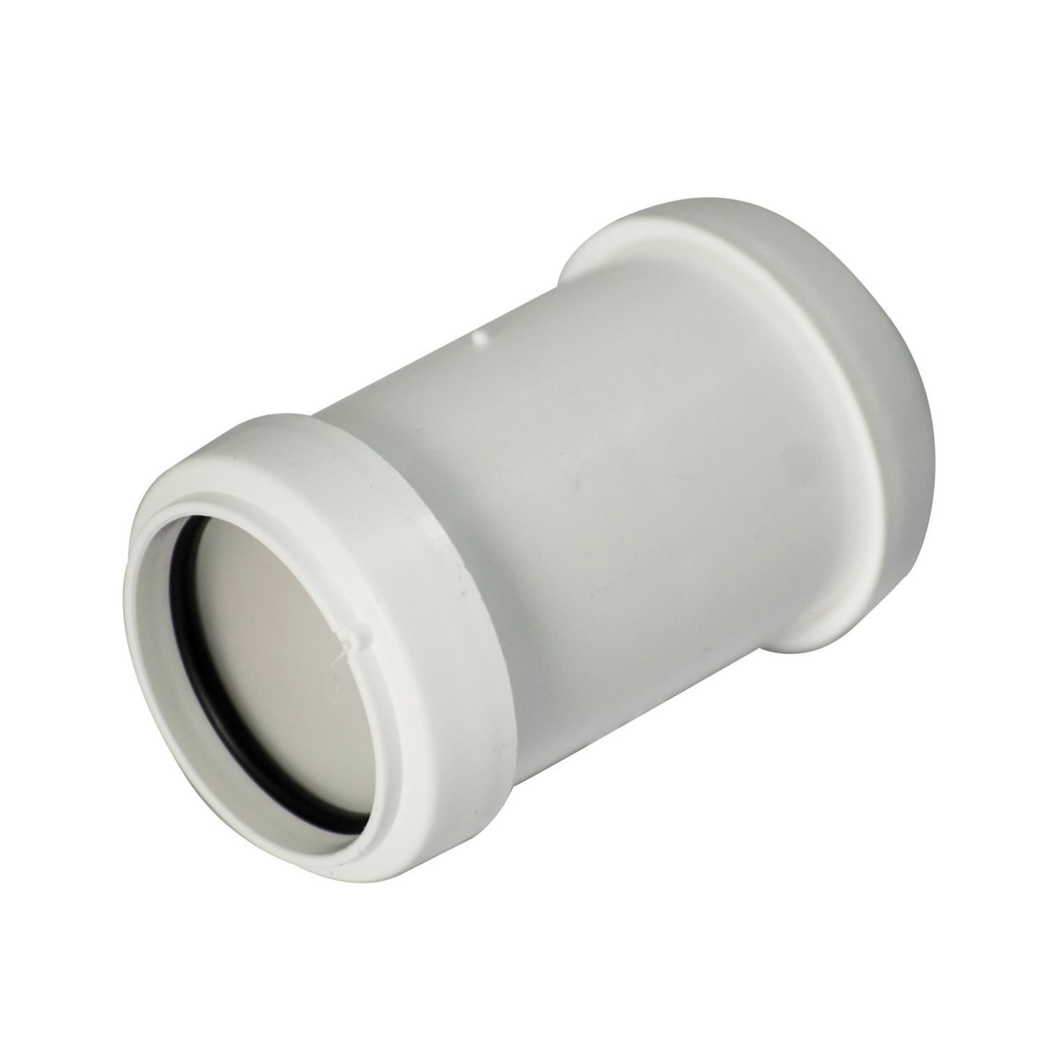 FLOPLAST 40mm 1.1/2" WHITE STRAIGHT COUPLING COUPLER CONNECTOR COMPRESSION WASTE 