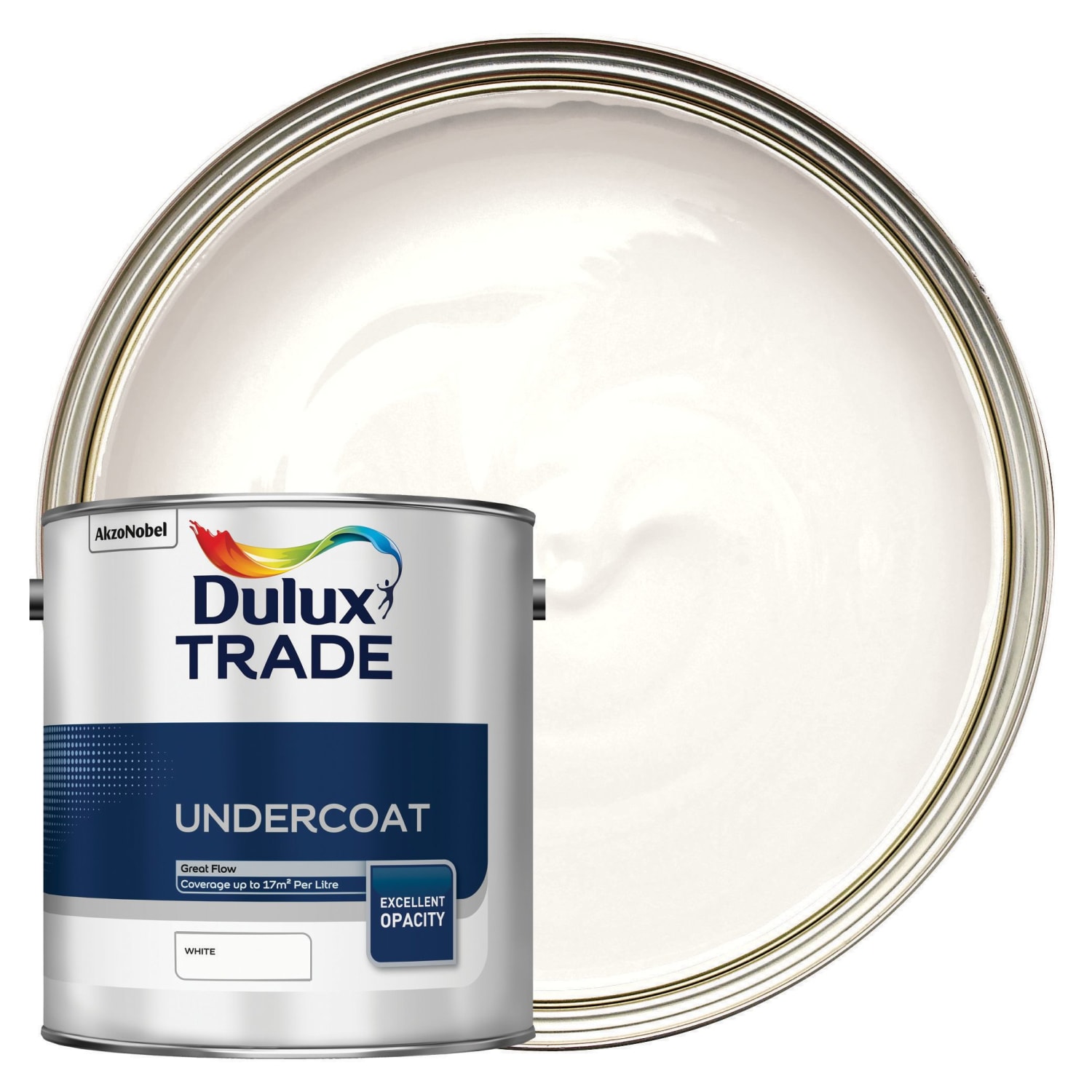 Dulux Trade Undercoat Paint White 2.5L Wickes