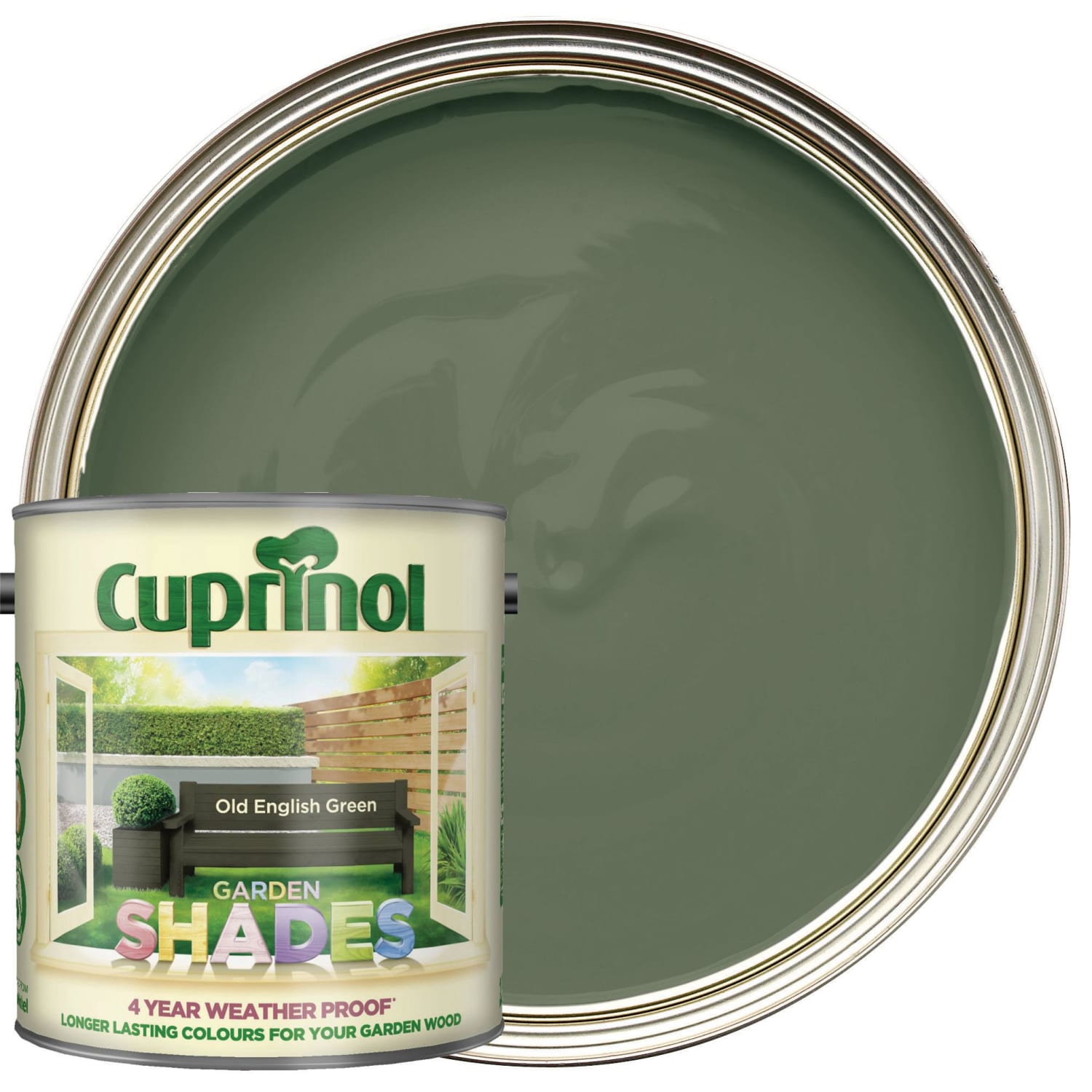 Cuprinol Garden Shades Matt Wood Treatment Old English Green 2.5L