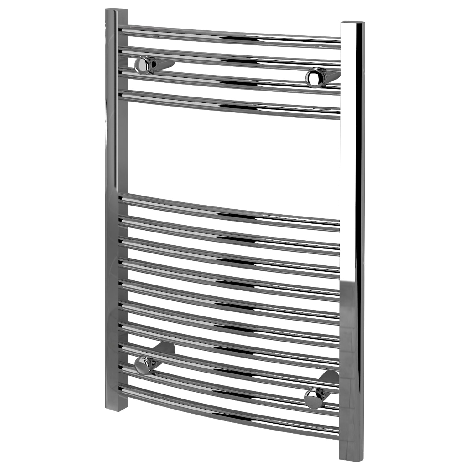 Kudox Curved Towel Radiator Chrome 500 x 750 mm Wickes