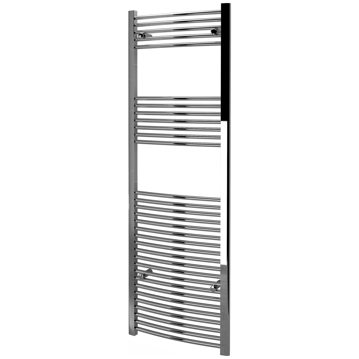 Kudox Curved Towel Radiator - Chrome 600 x 1800 mm | Wickes.co.uk