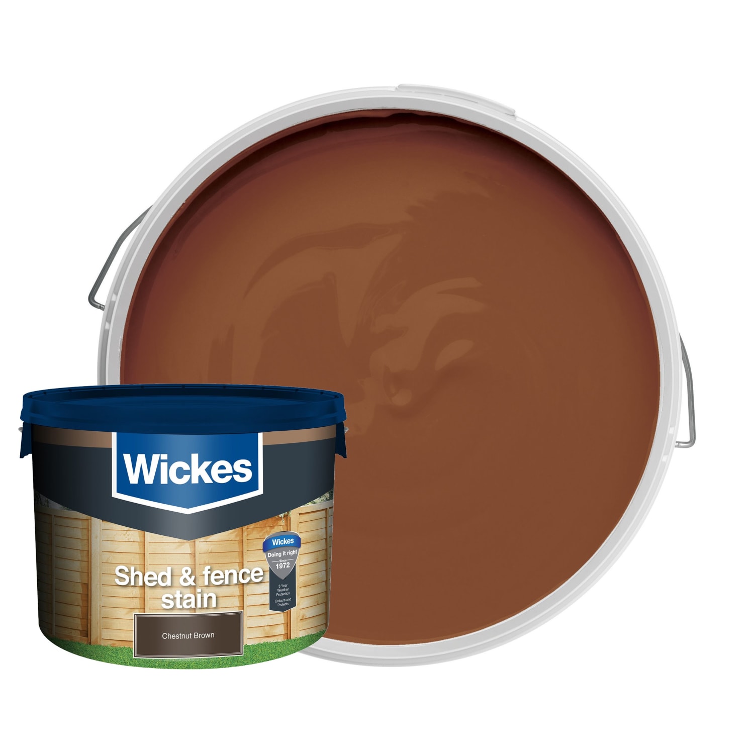 Wickes Shed Fence Timbercare Chestnut Brown 9L Wickes