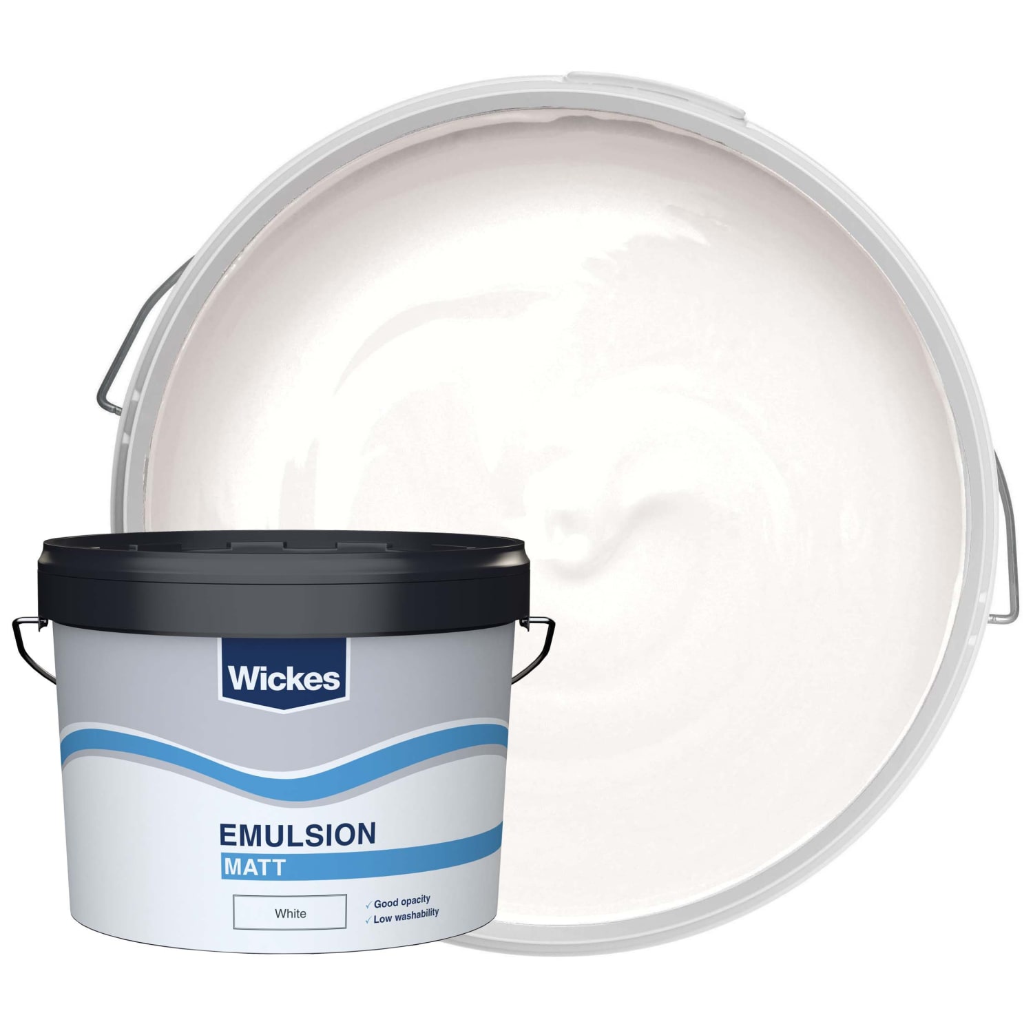 Wickes Matt Emulsion Paint - - 10L White Interior & Exterior Paint