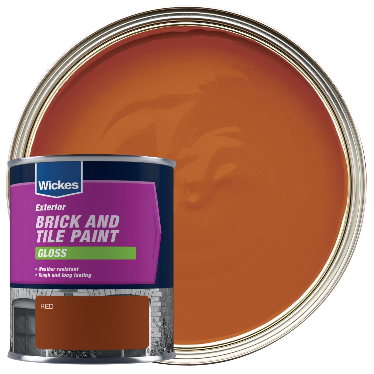 Red tile best sale paint