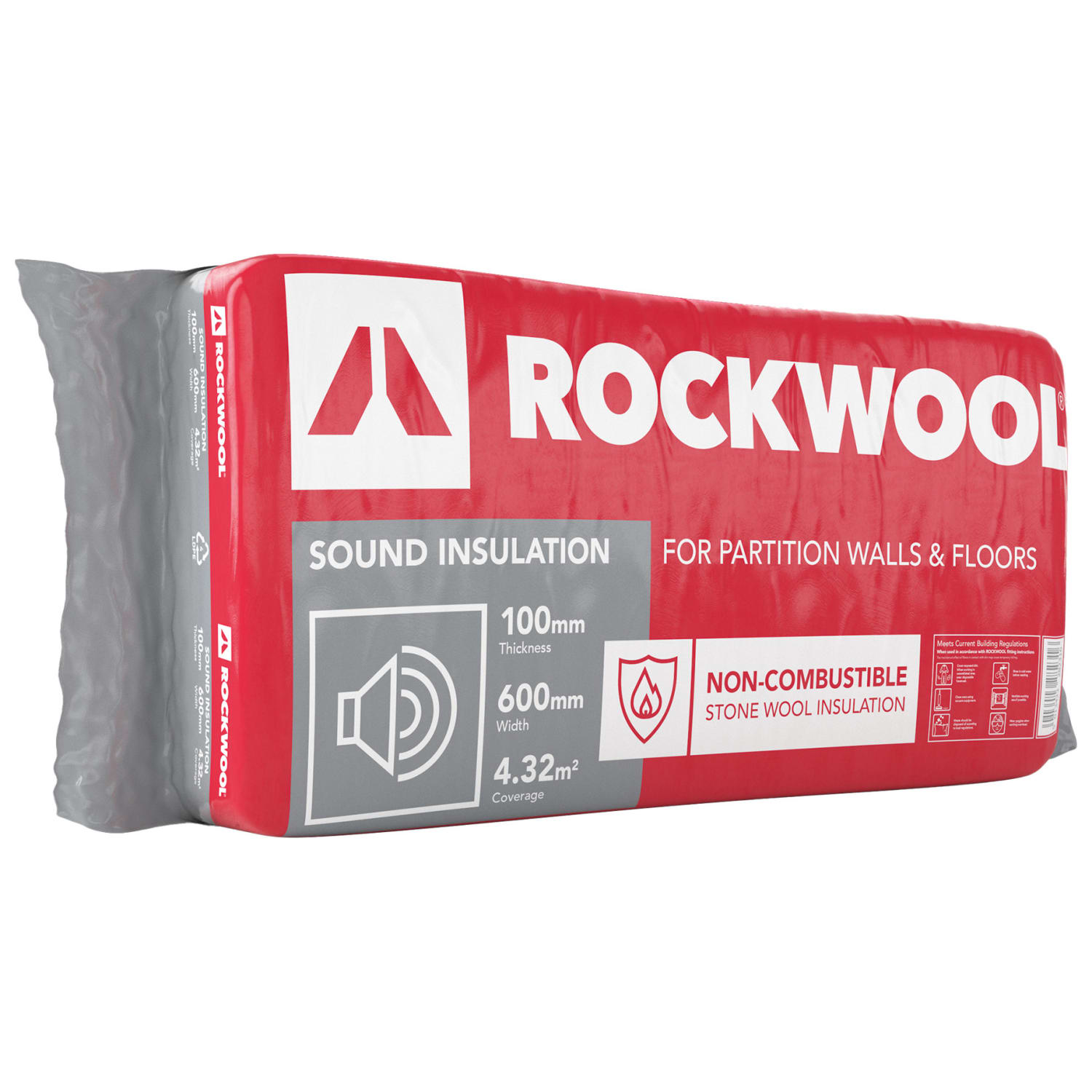 Rockwool Sound Insulation Slab 100 x 600 x 1200mm
