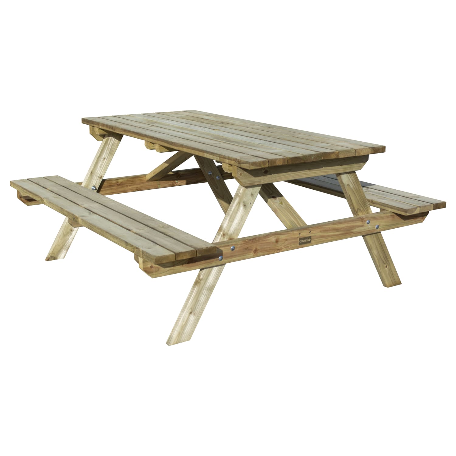 Rowlinson Wooden Garden Picnic Table 1.5 x 1.5m