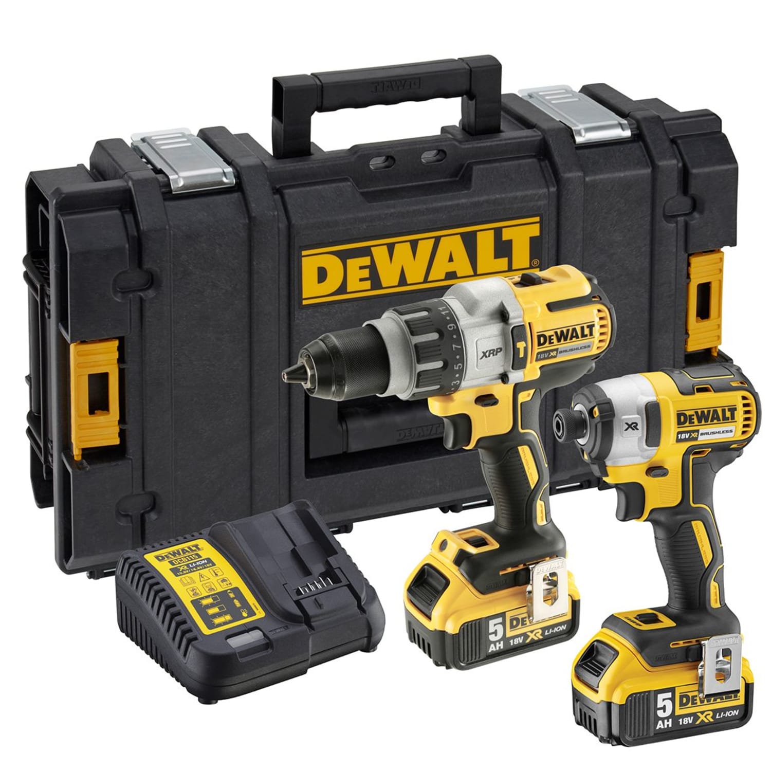 DEWALT DCK276P2-GB 18V XR 5.0Ah Brushless Cordless Combi Drill