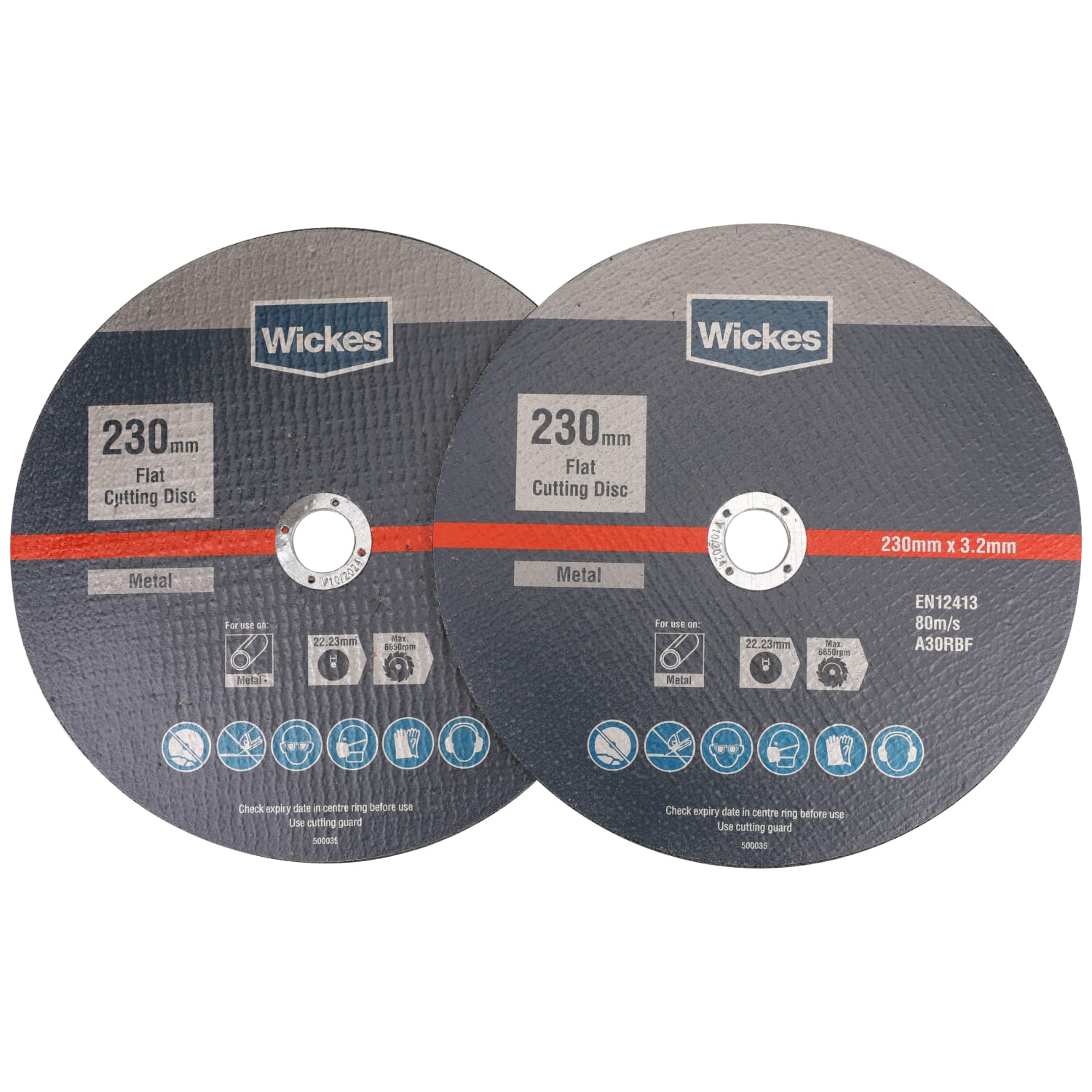 Wickes Metal Flat Cutting Disc 230mm Pack of 2 Wickes