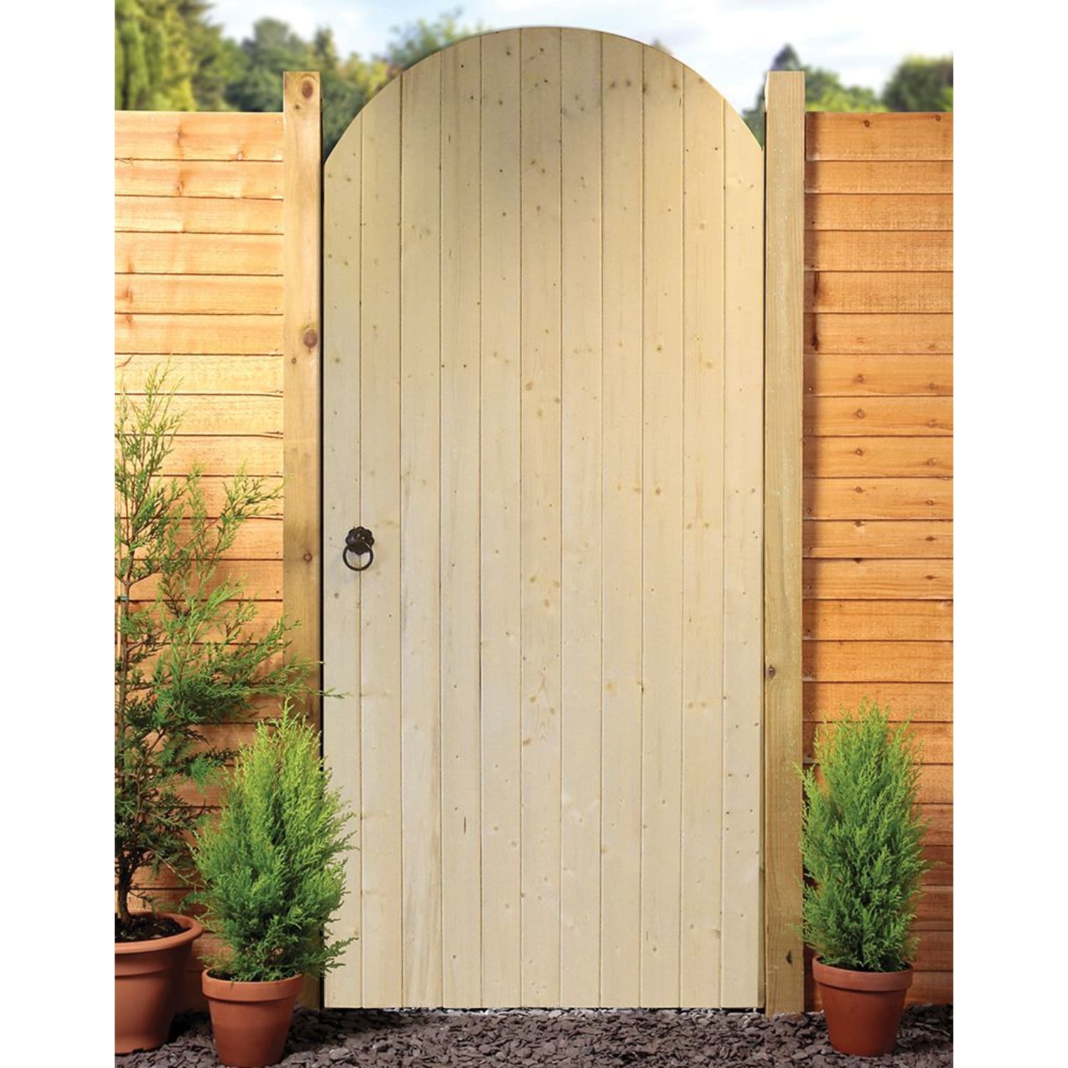 Tall wooden gate hot sale
