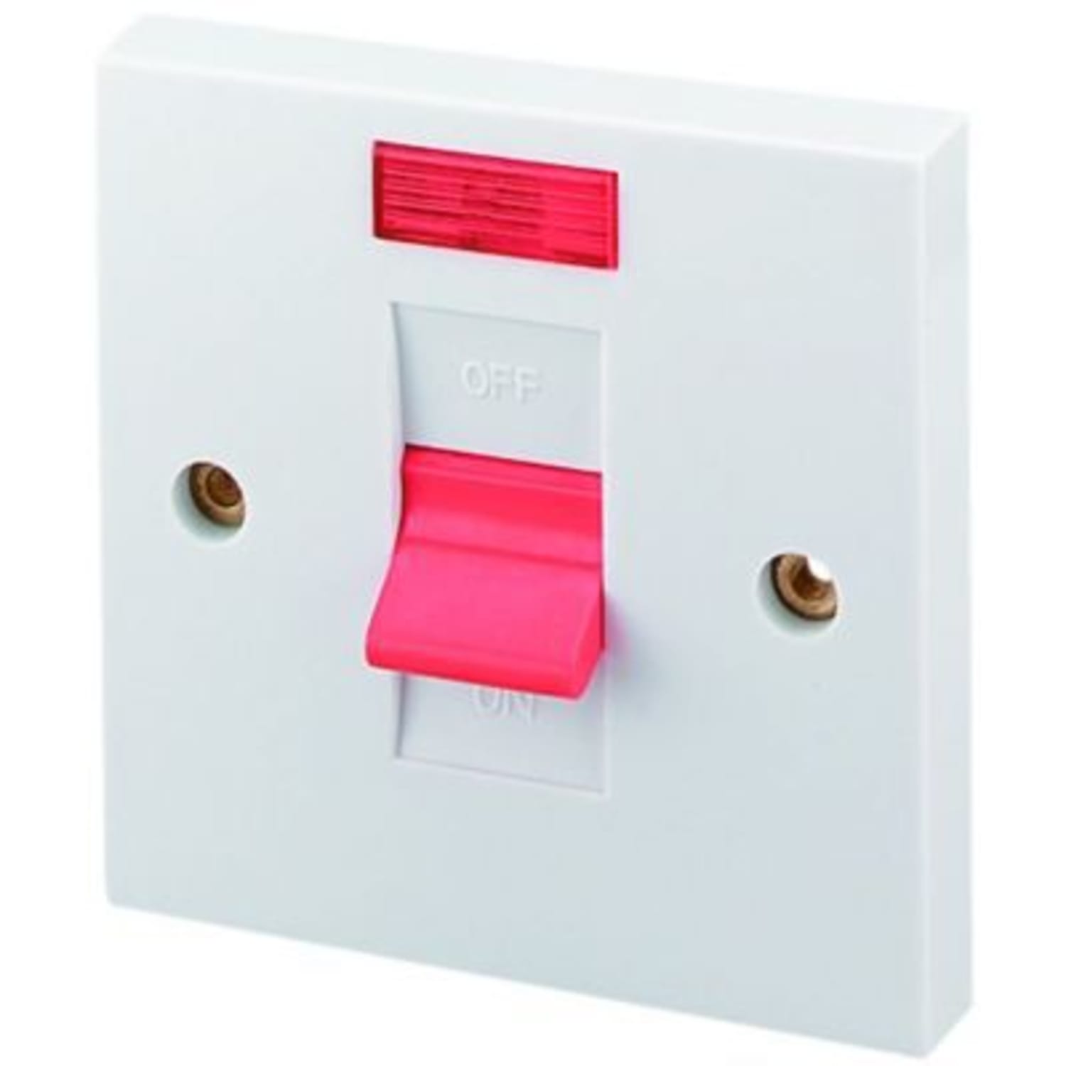 Wickes 45 Amp Double Pole Cooker Switch with Neon Indicator