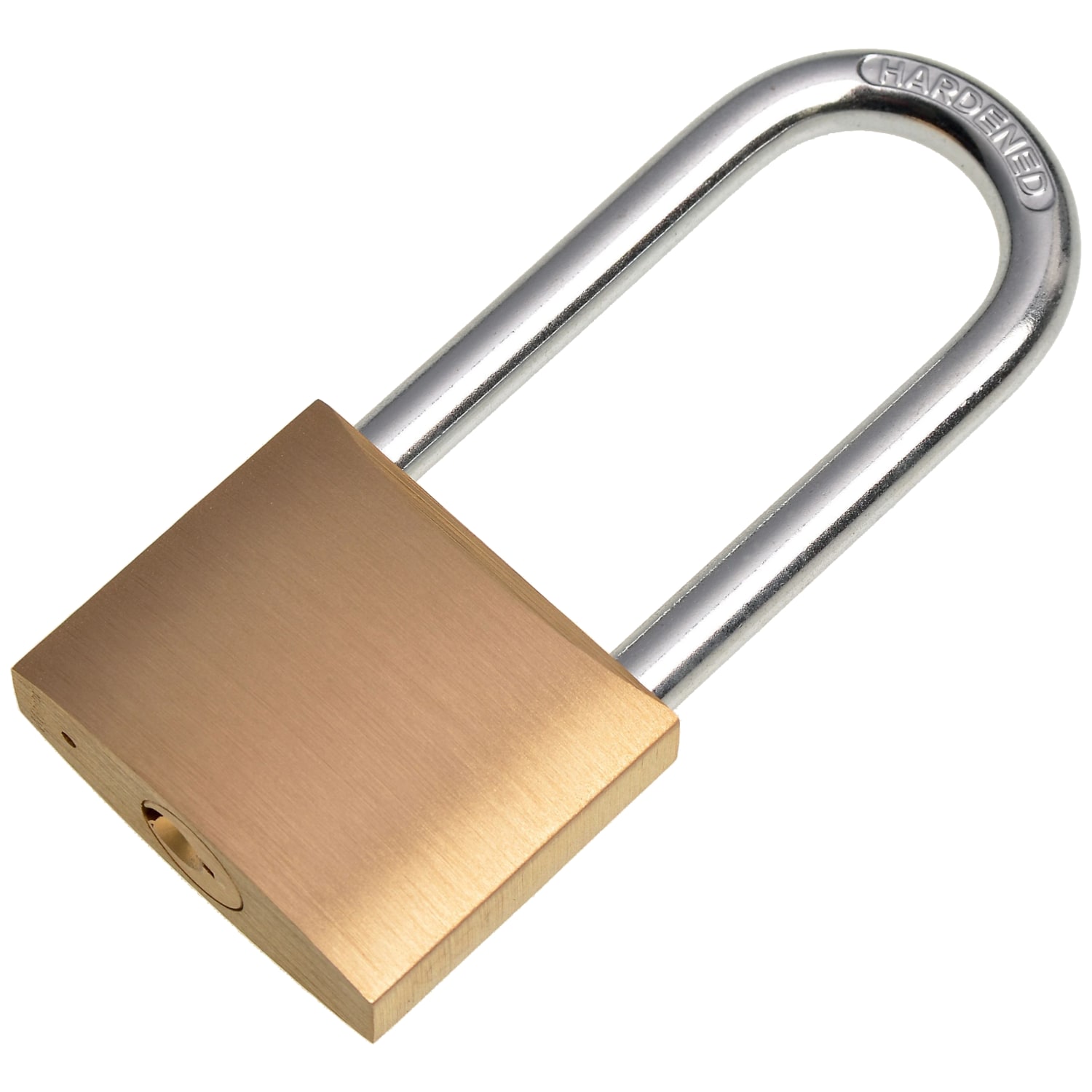 Brass Padlock 40mm Long Shackle 3 Keys - Hunt Office Ireland