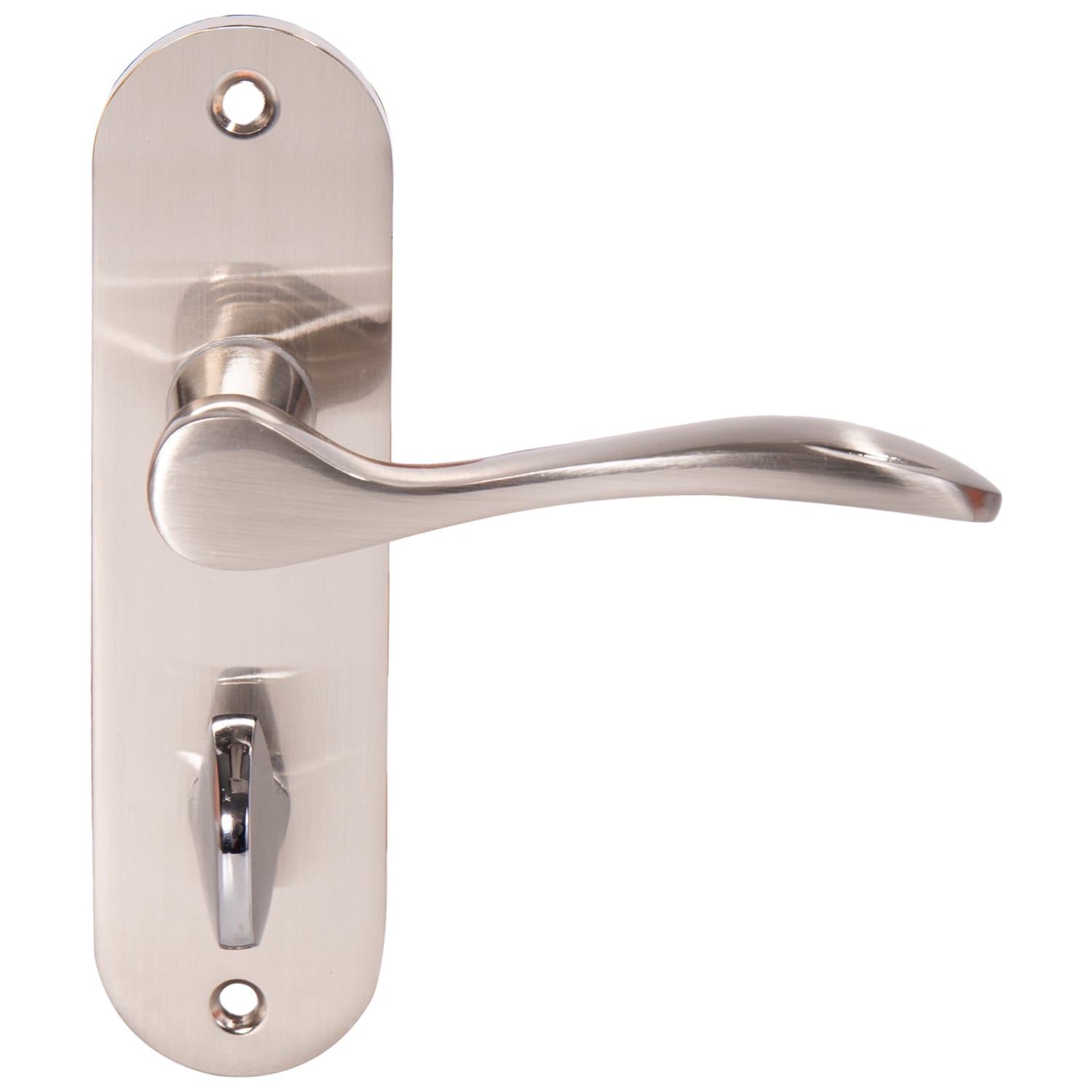 Paris Satin Nickel Round Rose Door Handle - 1 Pair