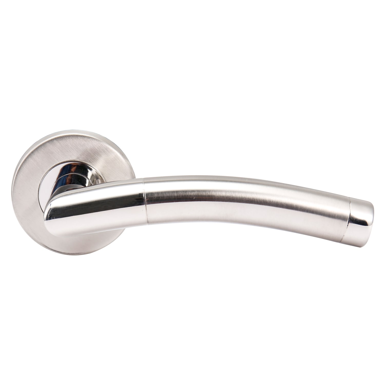 Sydney Dual-Tone Round Rose Latch Door Handle - 1 Pair