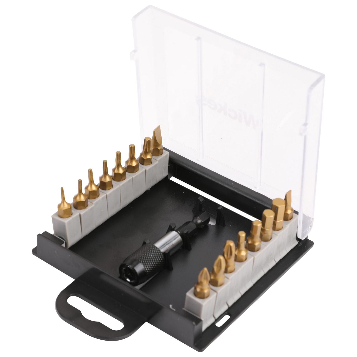 Wickes Titanium 17 Piece Screwdriver Bit and Holder Set Wickes
