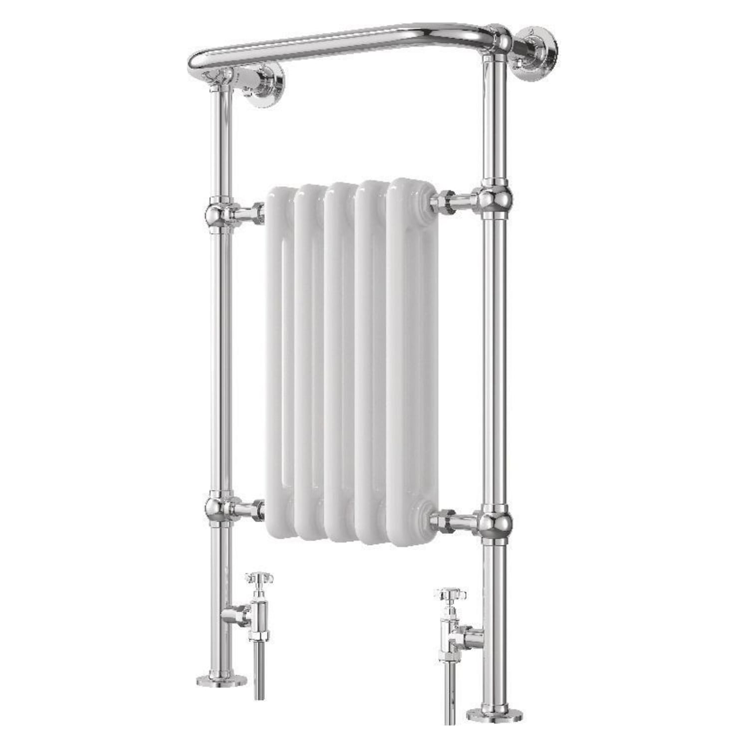 Wickes Etiquette Chrome u0026 White Designer Towel Radiator - 510mm - Various  Heights Available | Wickes.co.uk