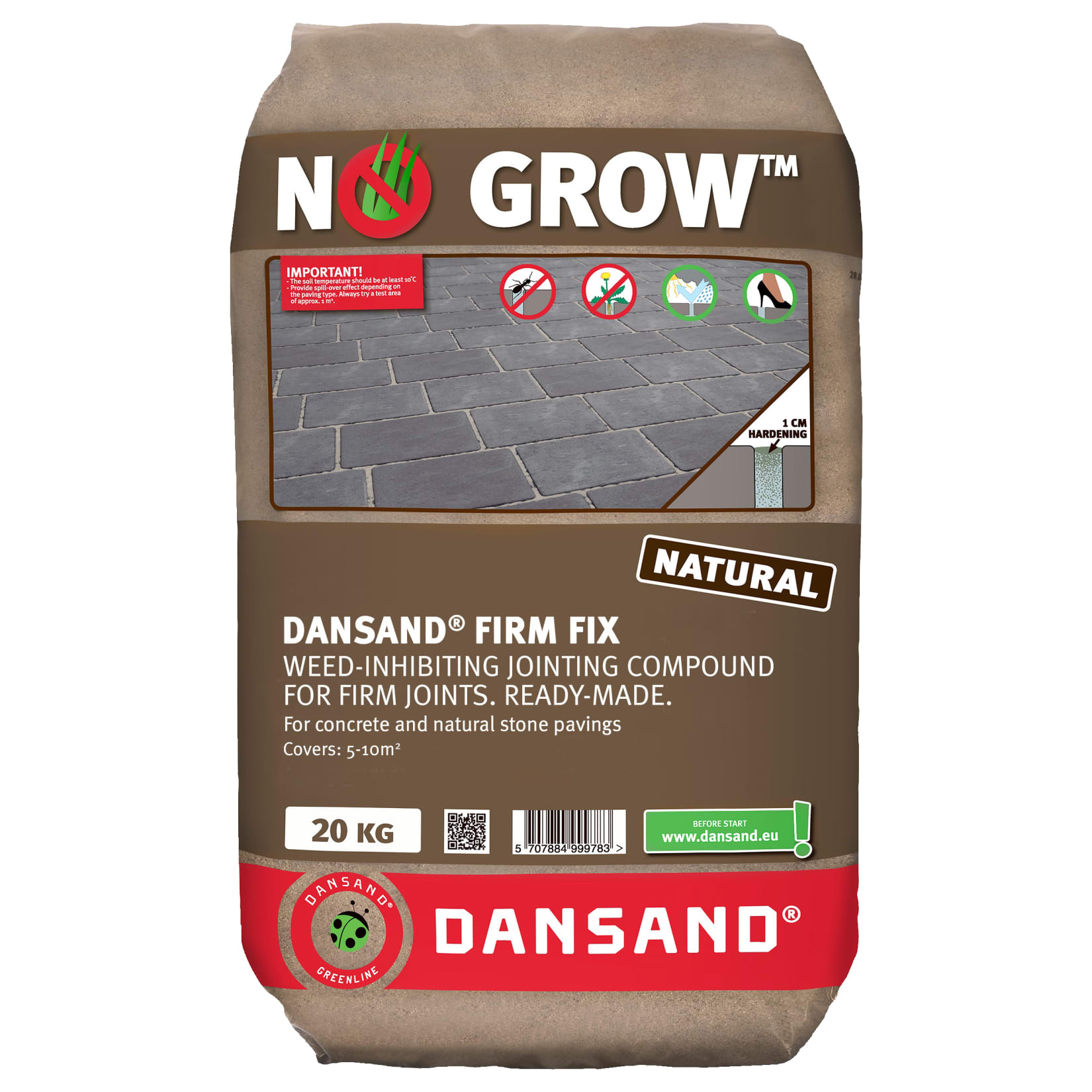 Dansand NO GROW Block Paving Jointing Compound - 20kg | Wickes.co.uk