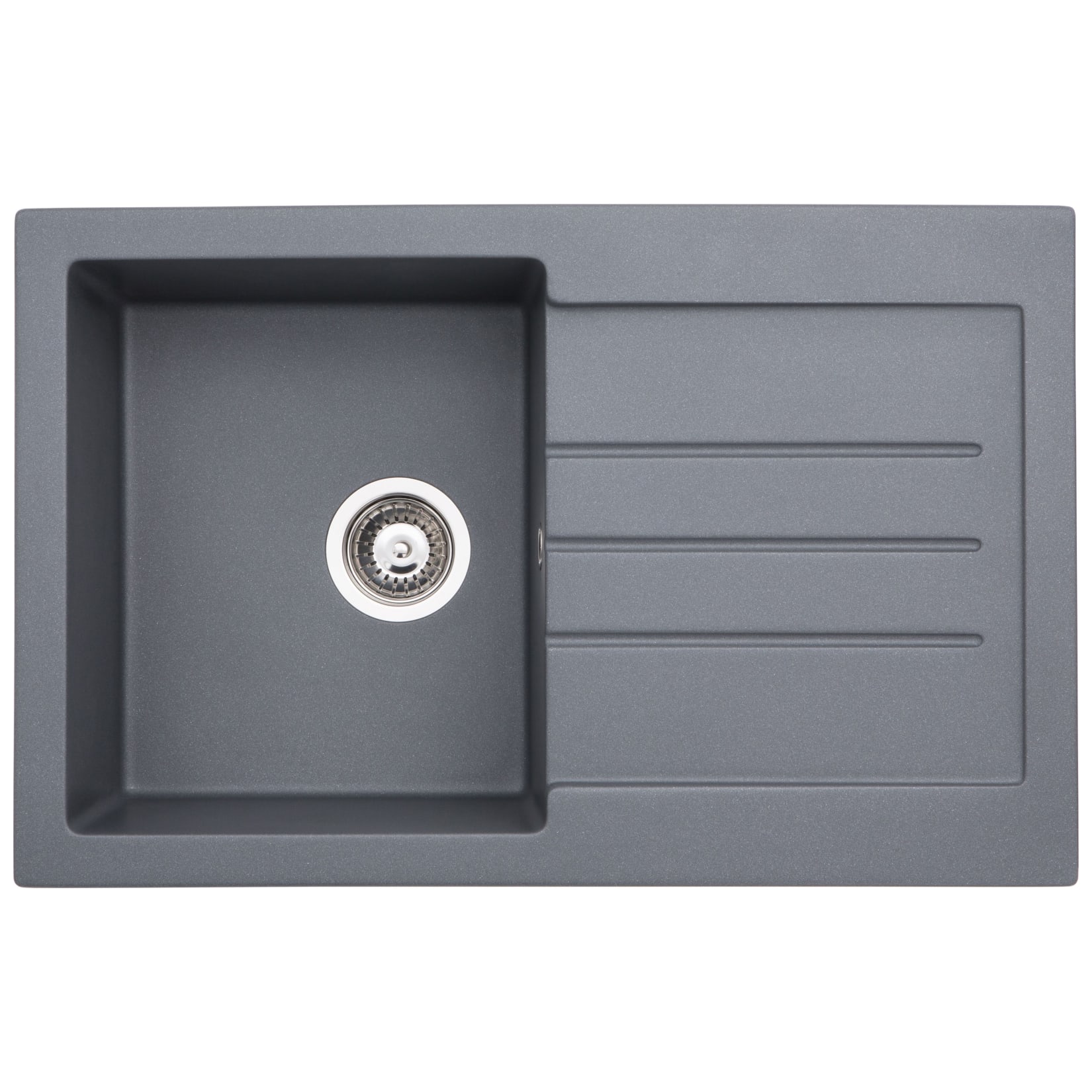 Abode Xcite 1 Bowl Granite Kitchen Sink - Grey