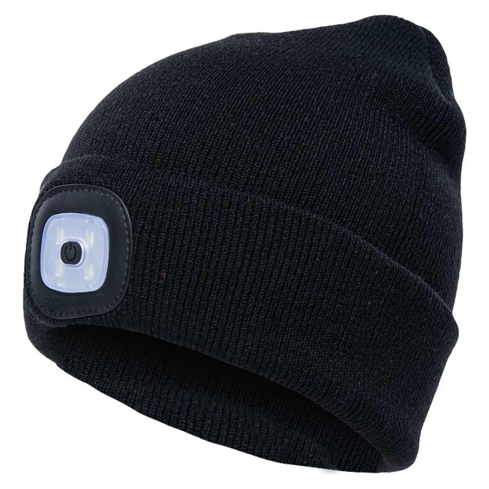 Trademate Black Beanie Hat with LED
