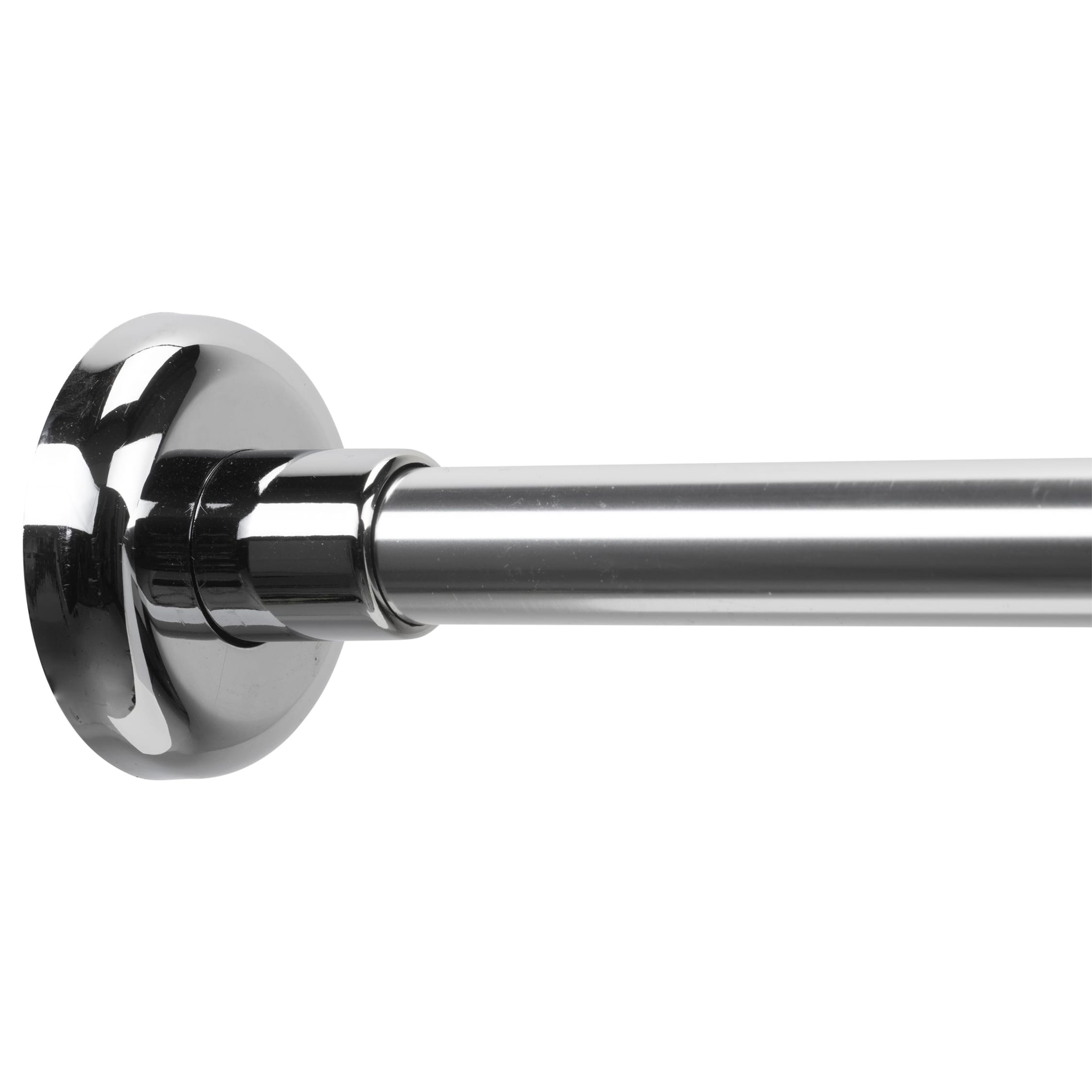 UK Extendable Curved Shower Curtain Rail Chrome 55cm-200cm Telescopic Bath Pole 