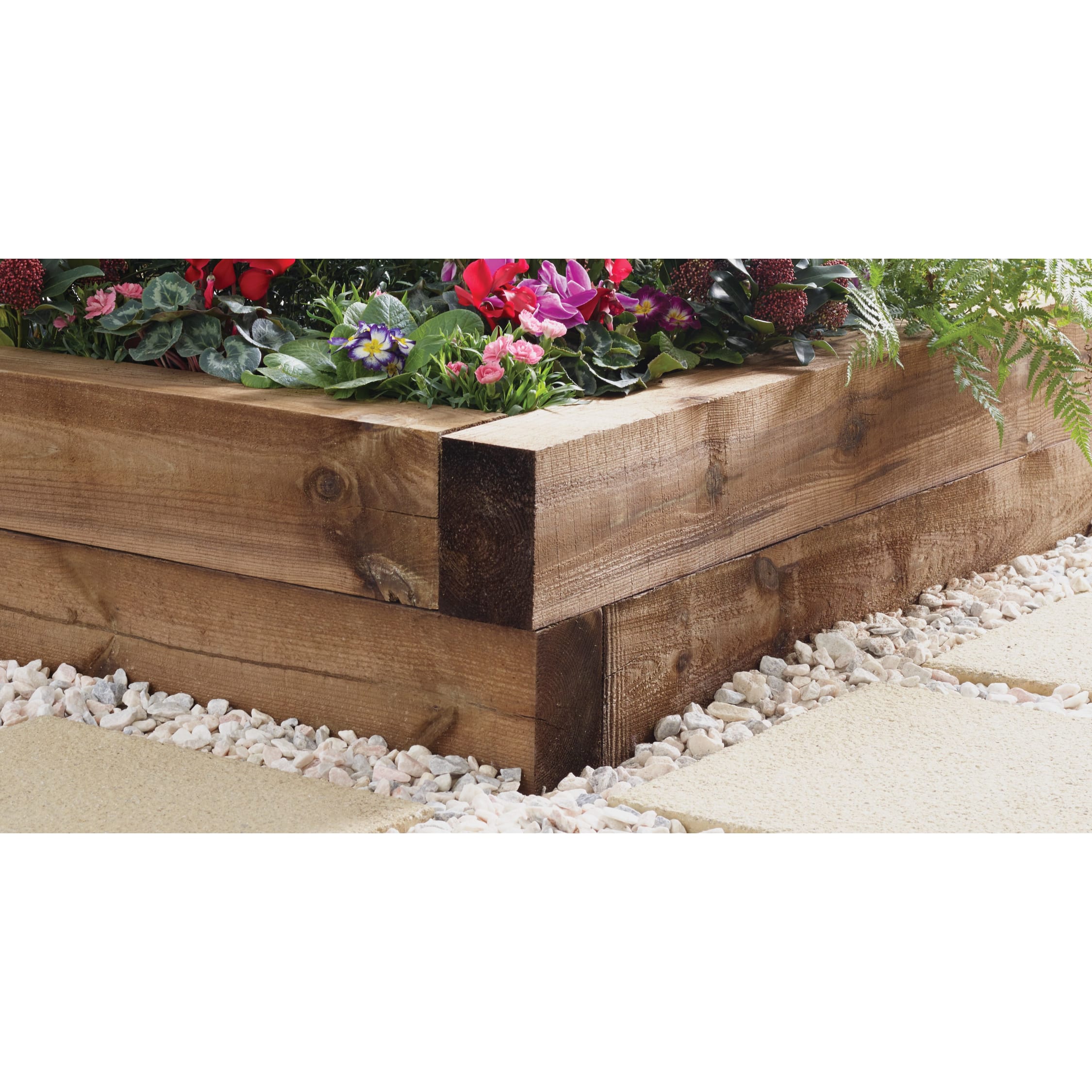 Brown Treated High Quality Sleepers 100 X 150mm X 1 2m Wickes Co Uk