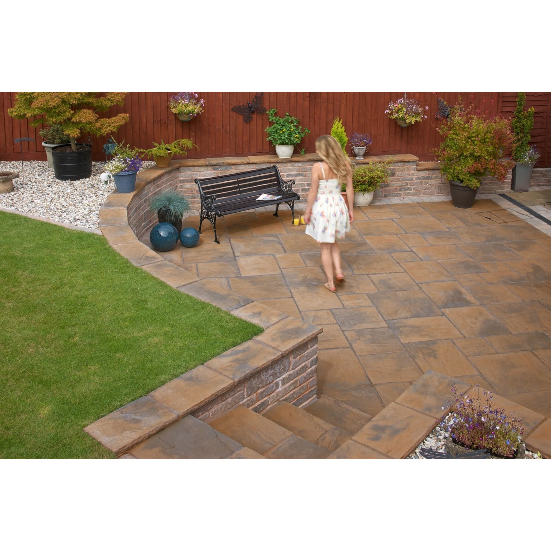 Marshalls Heritage Riven Calder Brown Paving Slab 600 X 450 X 38 Mm 5 94m2 Pack Wickes Co Uk