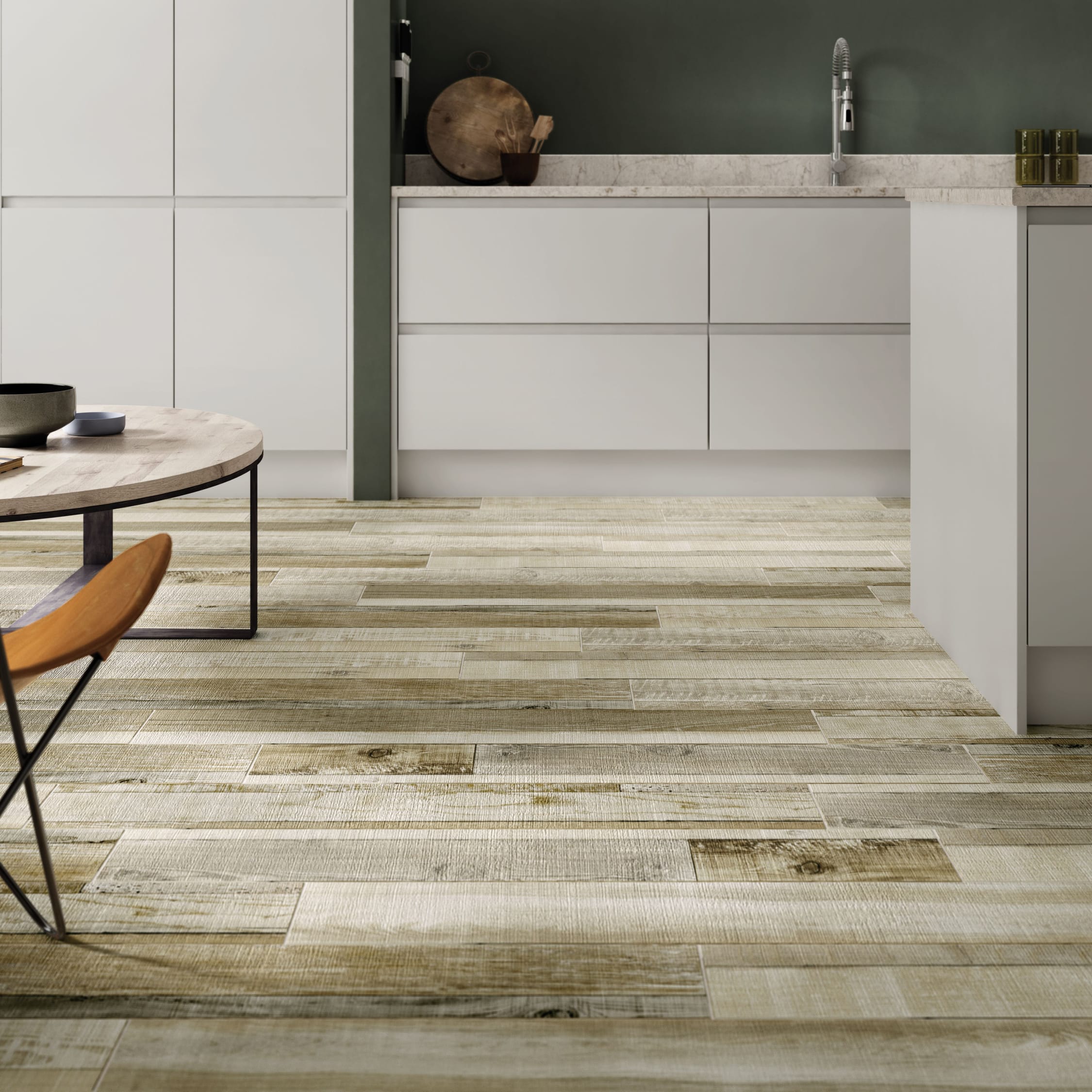 Wickes Boutique Kauri Natural Glazed Porcelain Wood Effect Wall
