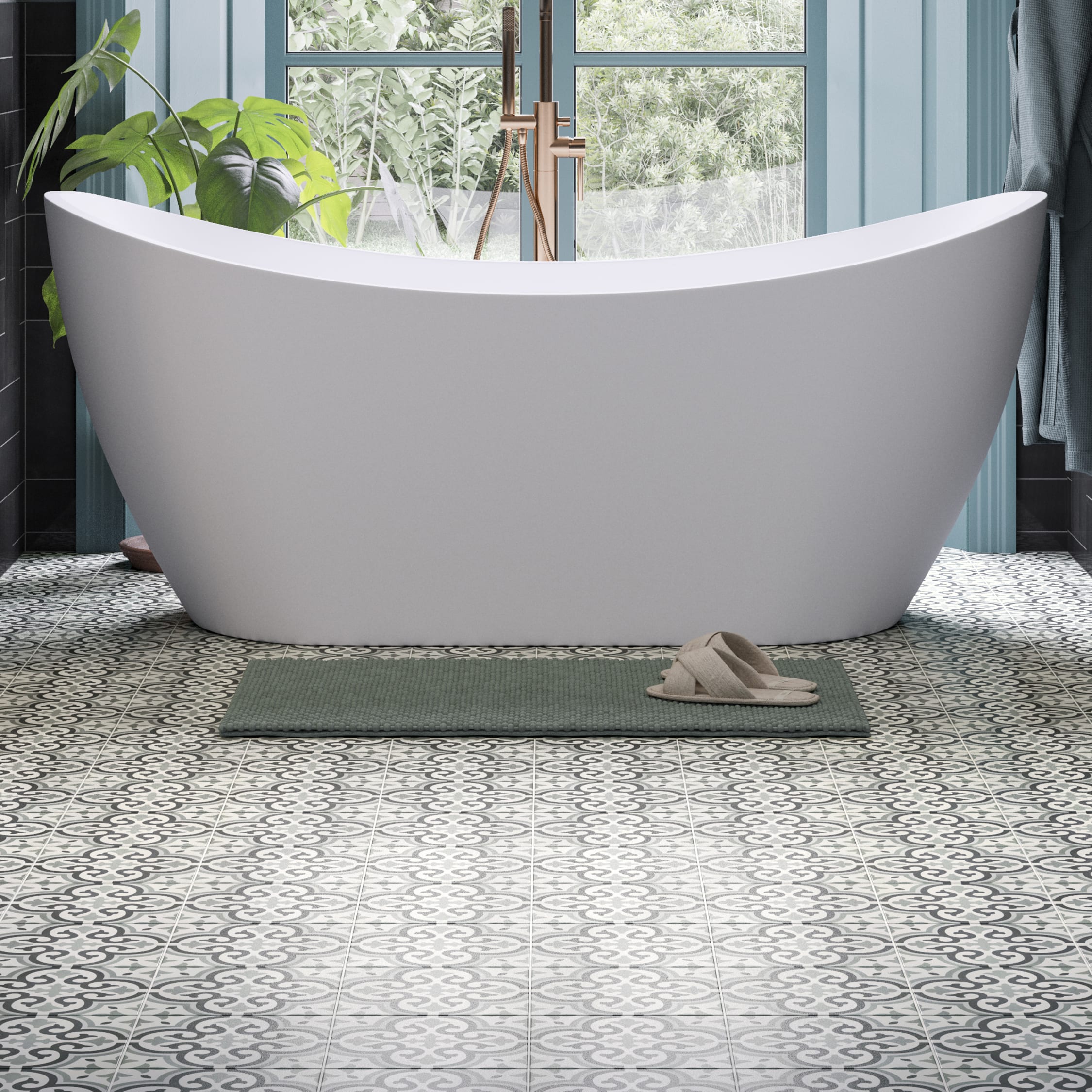 Patterned kitchen wall hot sale tiles