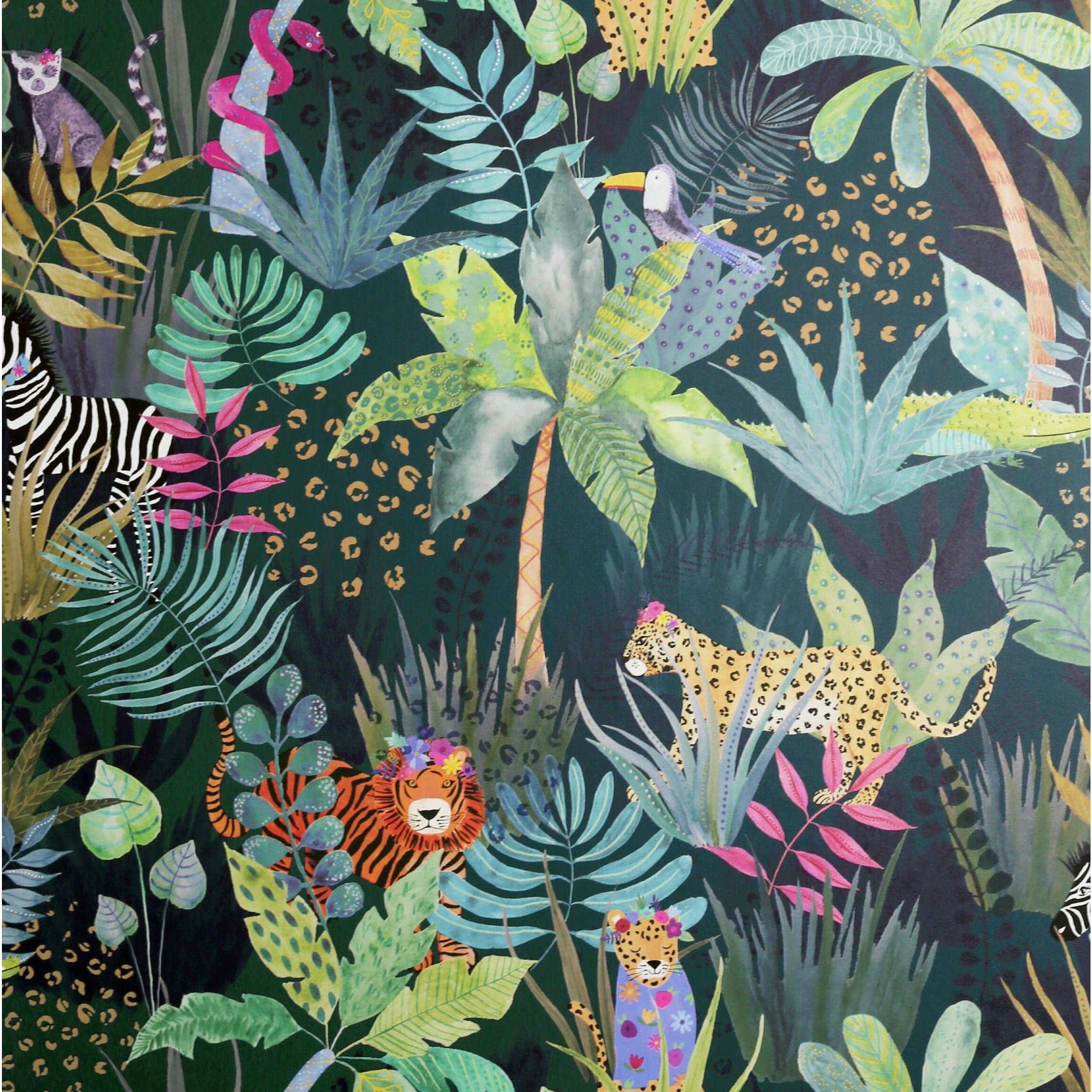 Arthouse Hidden Jungle Emerald Wallpaper 10 05m X 53cm Wickes Co Uk