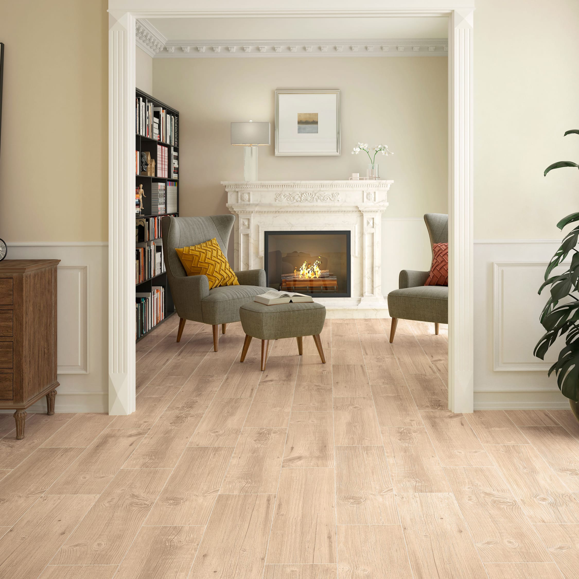 Wickes Maine Light Oak Wood Effect Porcelain Wall Floor Tile