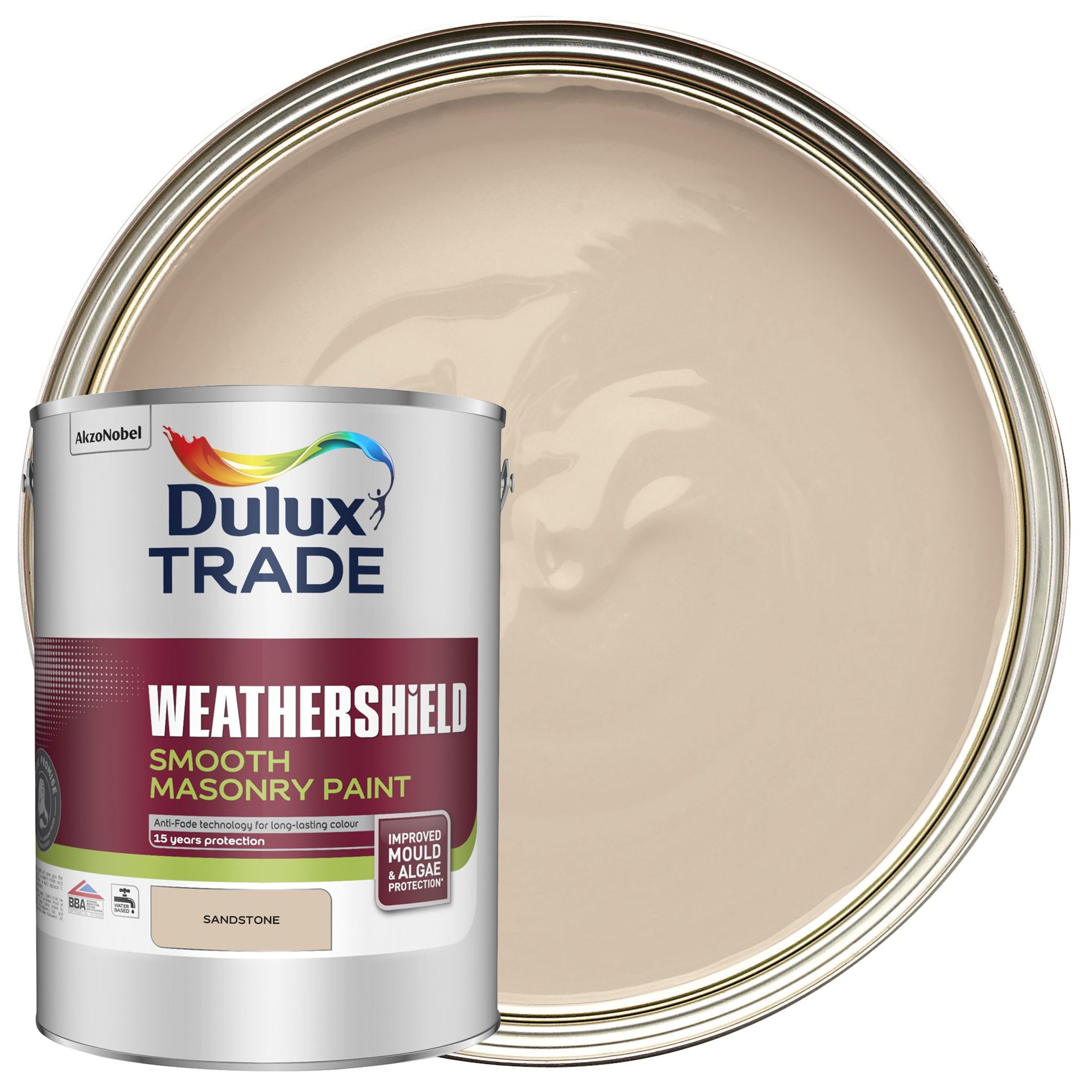 Dulux Trade Weathershield Smooth Masonry Paint Sandstone 5L