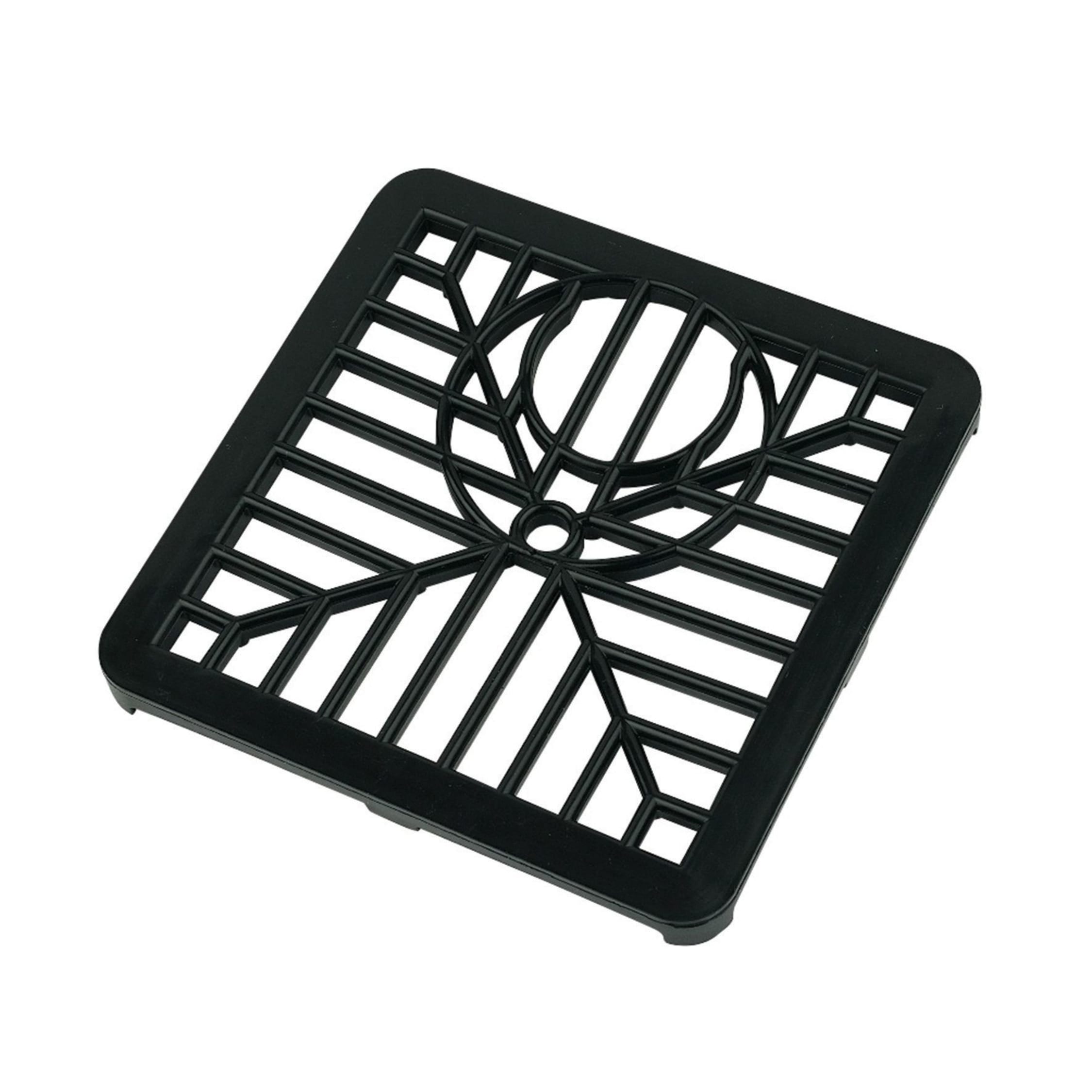 6 inch 150mm Black Bulk Hardware BH02807 Plastic Gulley Grid Square Pack of 2