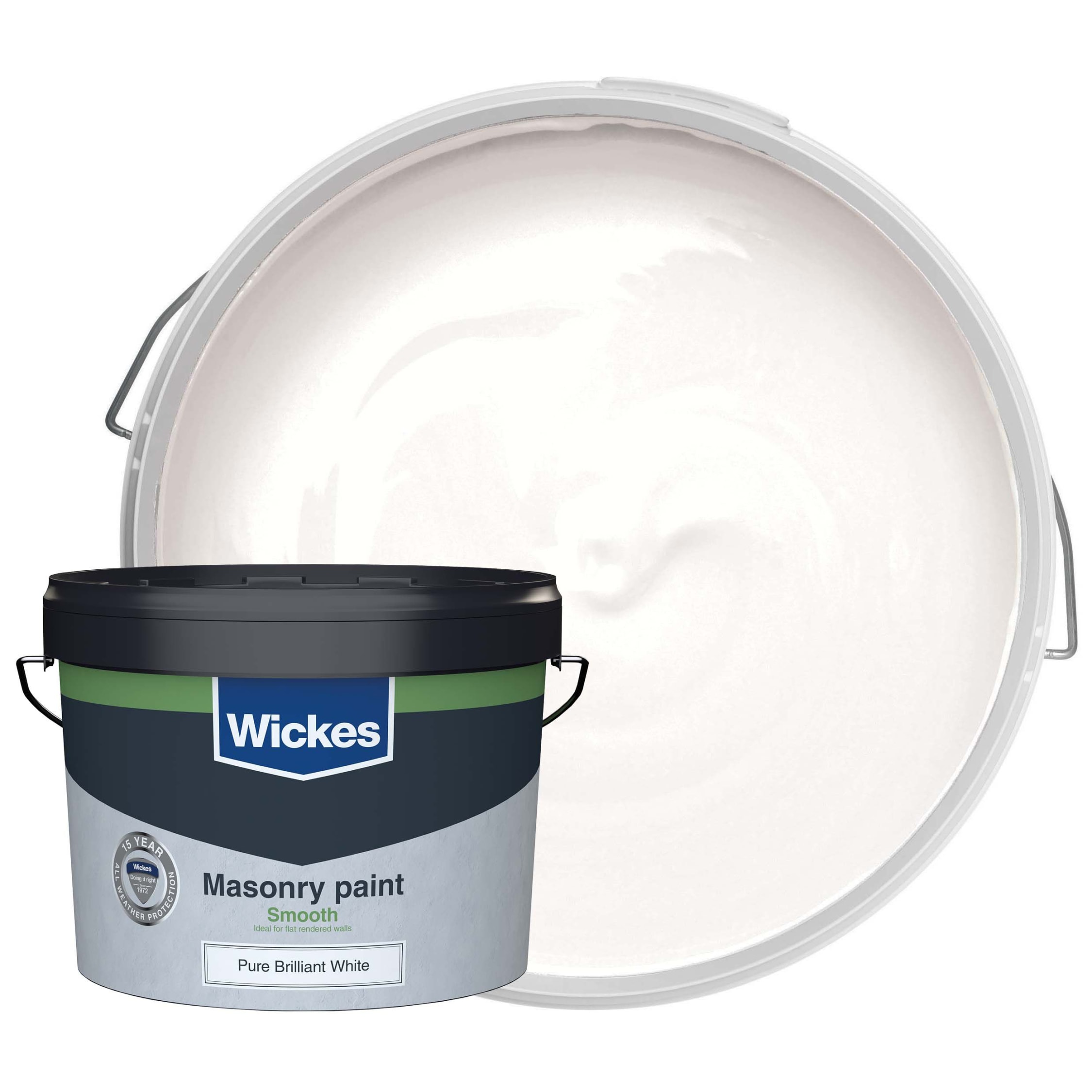 Wickes Masonry Smooth Pure Brilliant White 10L | Wickes.co.uk