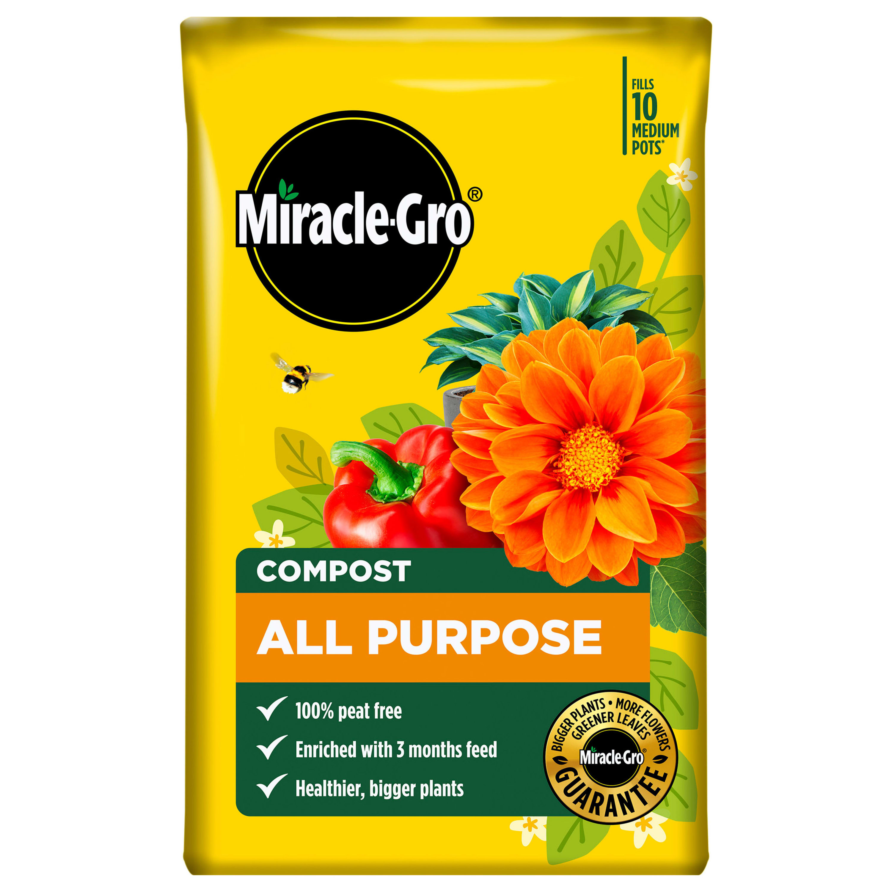 ONLY &pound5: Miracle-Gro Peat-Free All-Purpose Compost 50L