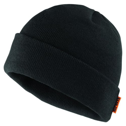 Scruffs Knitted Thinsulate Work Beanie Hat Black - One Size