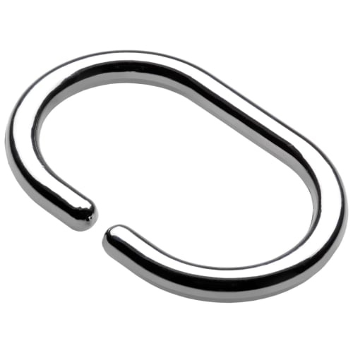 Croydex C Shaped Shower Curtain Rings Chrome