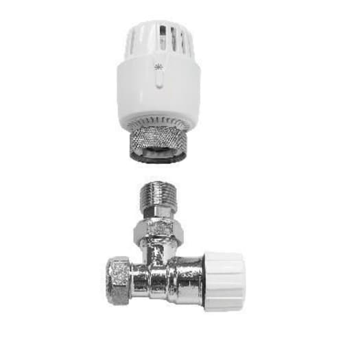 Primaflow WhiteThermostatic Radiator Valve 15mm