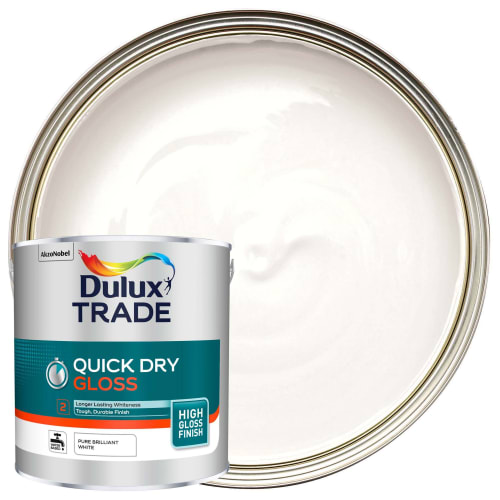 Dulux Trade Quick Dry Gloss Paint Pure Brilliant White - Main Image