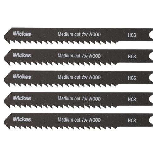 Wickes Universal Shank Medium Cut Jigsaw Blade For Wood Pack Of