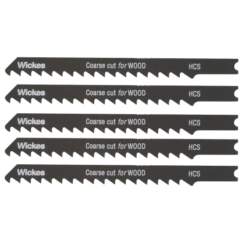 Wickes Universal Shank Coarse Cut Jigsaw Blade For Wood Pack Of