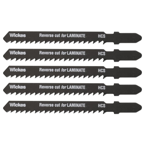 Wickes T Bar Shank Medium Cut Jigsaw Blade for Laminate Pack of