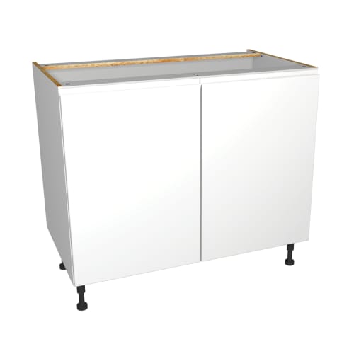 Wickes Madison White Gloss Handleless Base Unit 1000mm