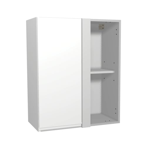 White gloss kitchen corner wall unit deals