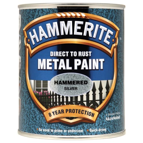 Hammerite Metal Hammered Paint Silver 750ml