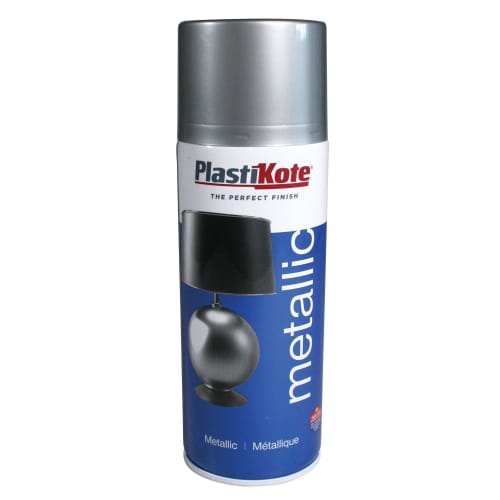 Plastikote Metallic Spray Paint - Silver - 400ml