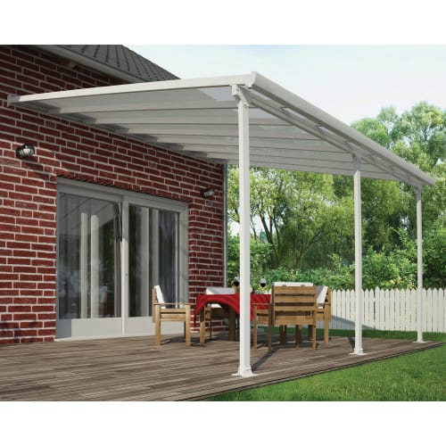 Palram Feria White Polycarbonate Patio Canopy 4250 x 3870mm