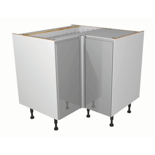 Wickes Madison Grey Gloss Handleless Corner Base Unit 925mm