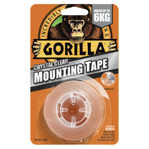 Gorilla Clear Mounting Double Sided Tape 1.5m - Home Store + More