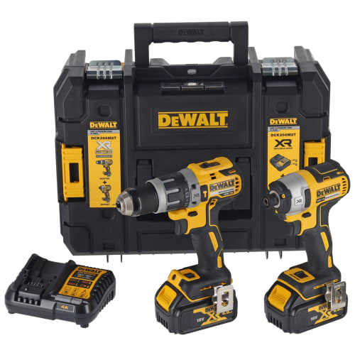 DEWALT DCK266M2T 18V 2 x XR Cordless Hammer Drill and Impact Driver Pack | Wickes.co.uk